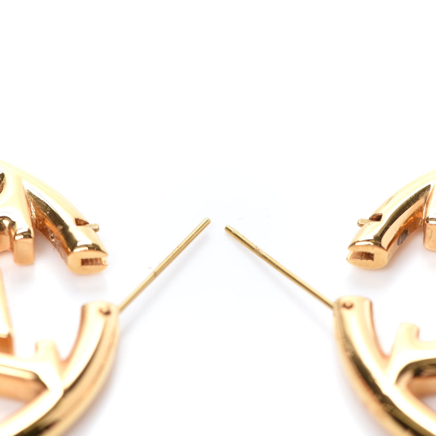 Metal Louise Hoop Earrings Gold