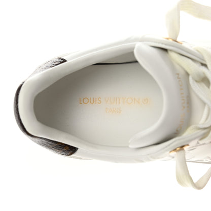 Louis Vuitton Lambskin Embossed Monogram Time Out Sneakers 36 White 7 of 11