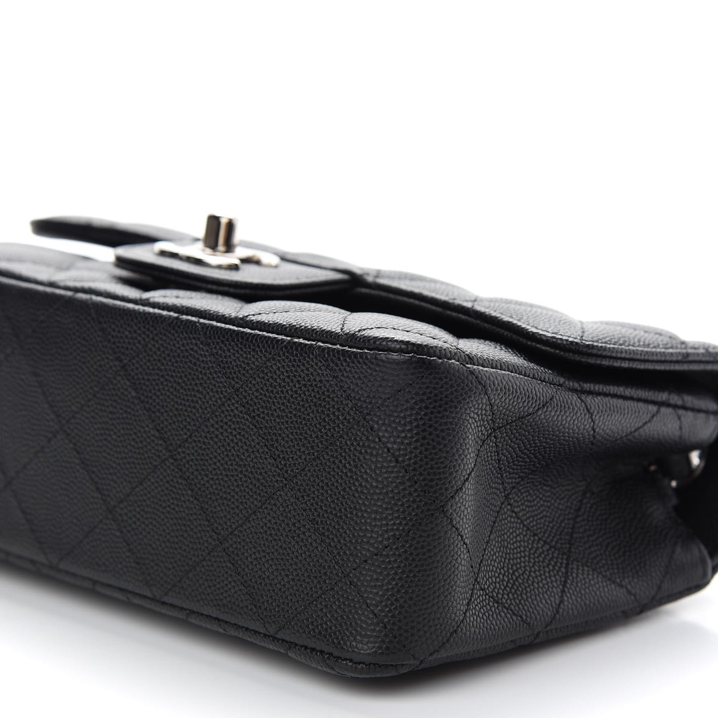 Caviar Quilted Mini Rectangular Flap Black