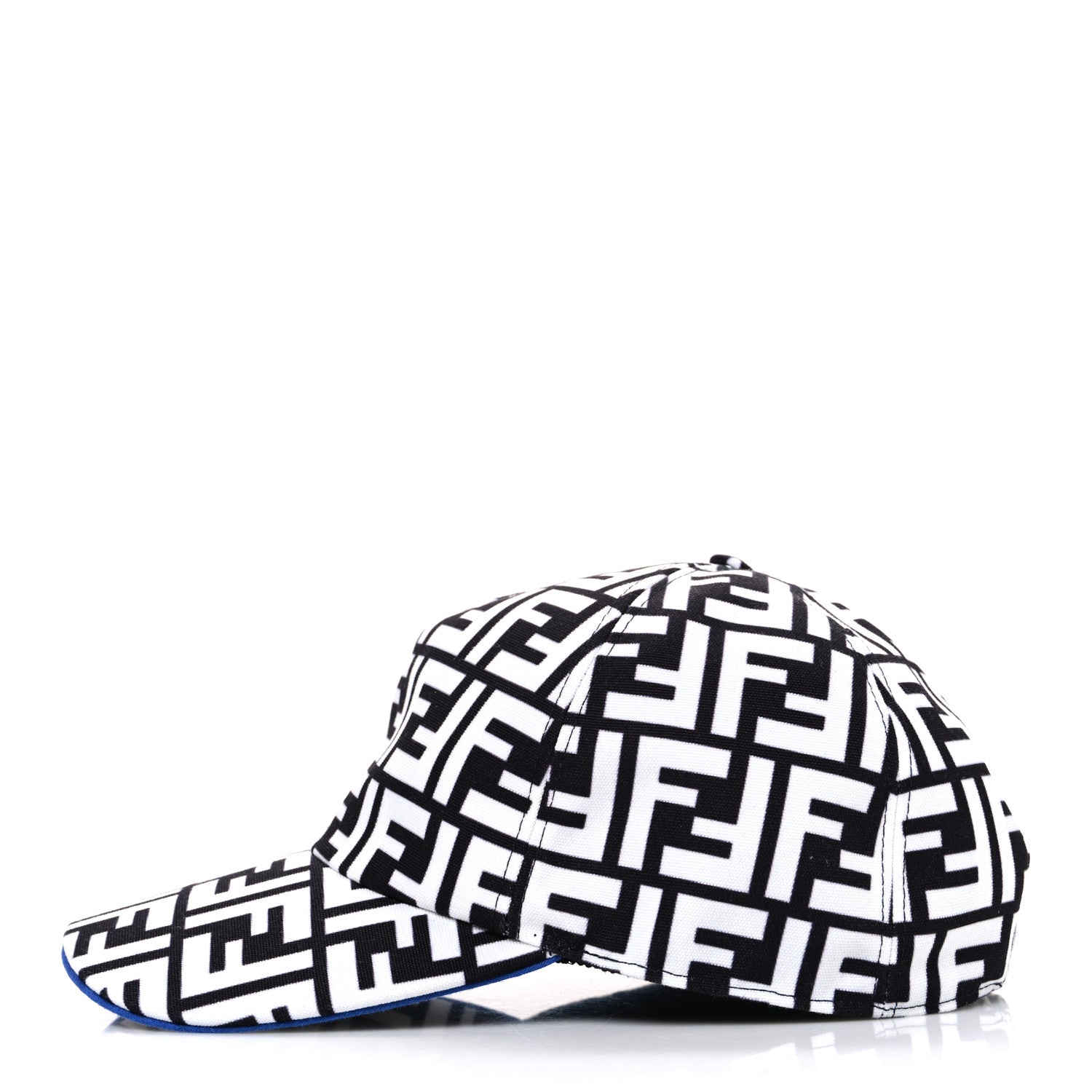 Fendi X JOSHUA VIDES Nylon FF Baseball Hat White Black 4 of 8