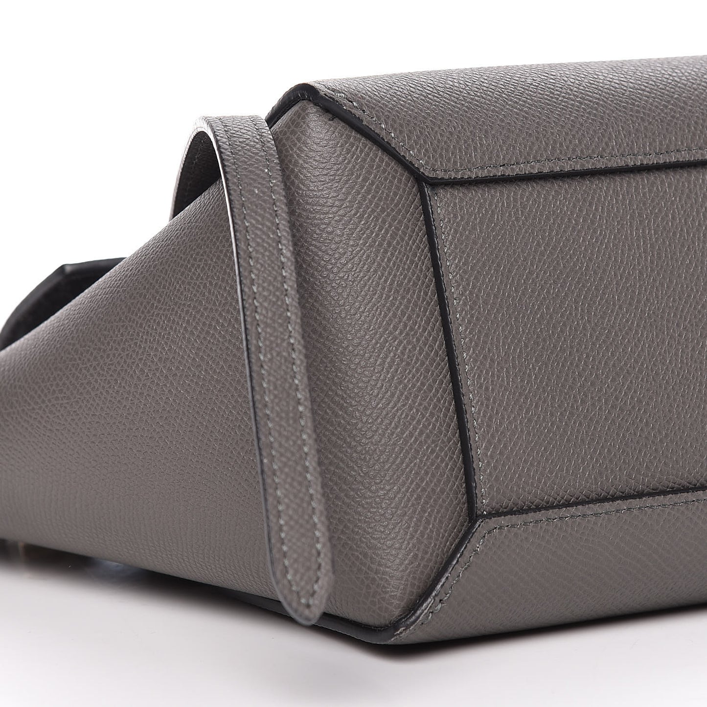 Grained Calfskin Nano Belt Bag Grey