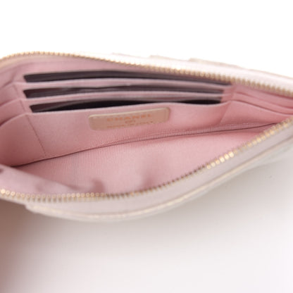 Chanel Iridescent Lambskin Quilted Classic Flat Wallet Pouch Ivory 5 of 8
