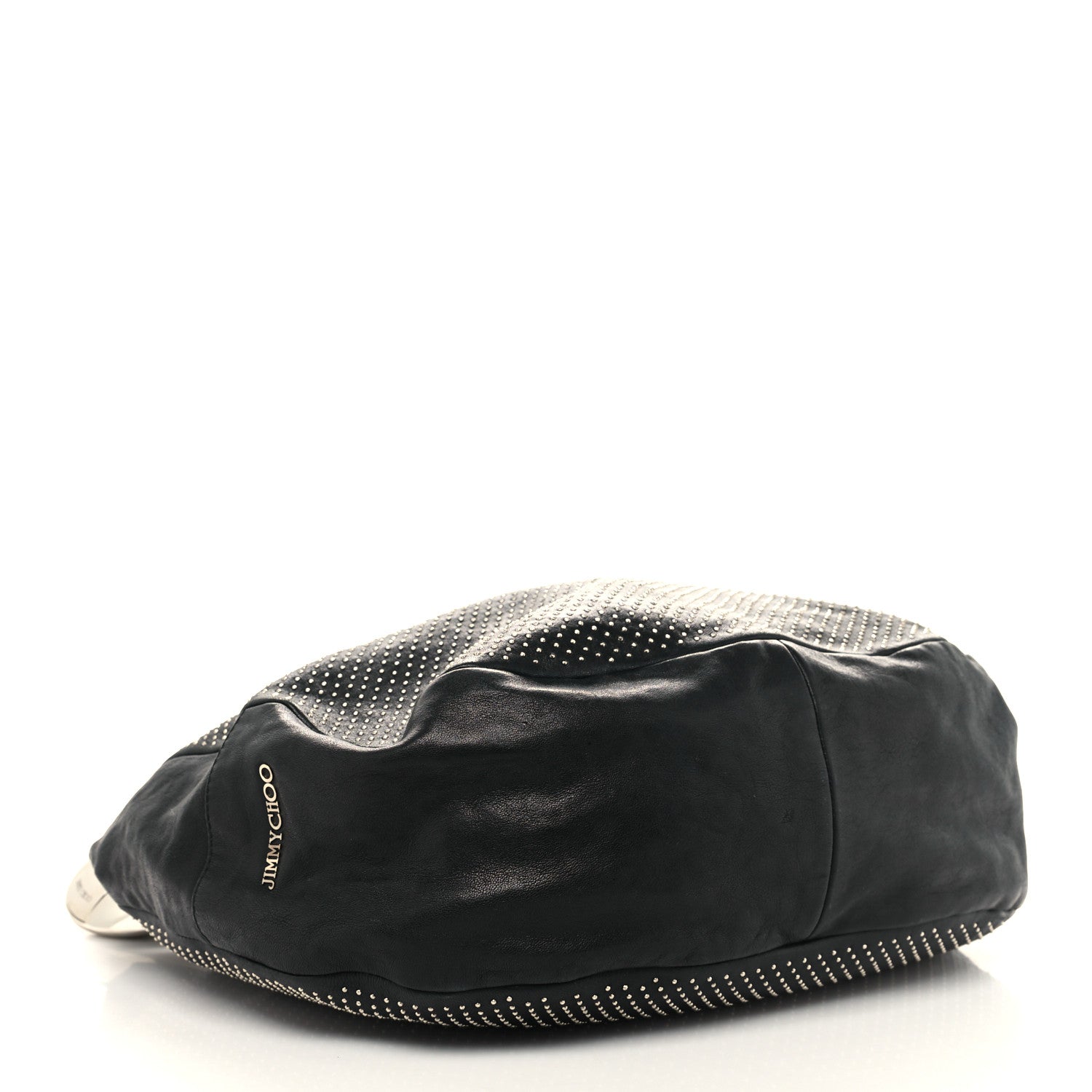 Jimmy Choo Deerskin Studded Solar Hobo Black 4 of 11