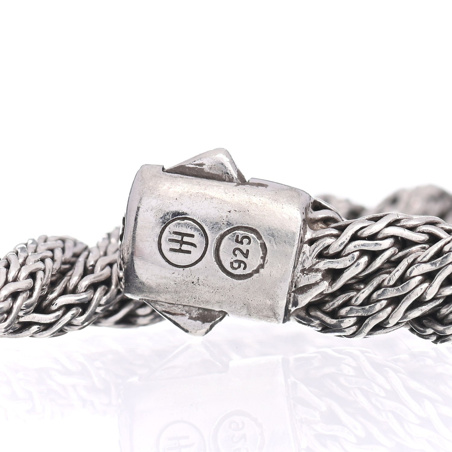 John Hardy Sterling Silver Diamond 5.5mm Twisted Chain Bracelet 4 of 4