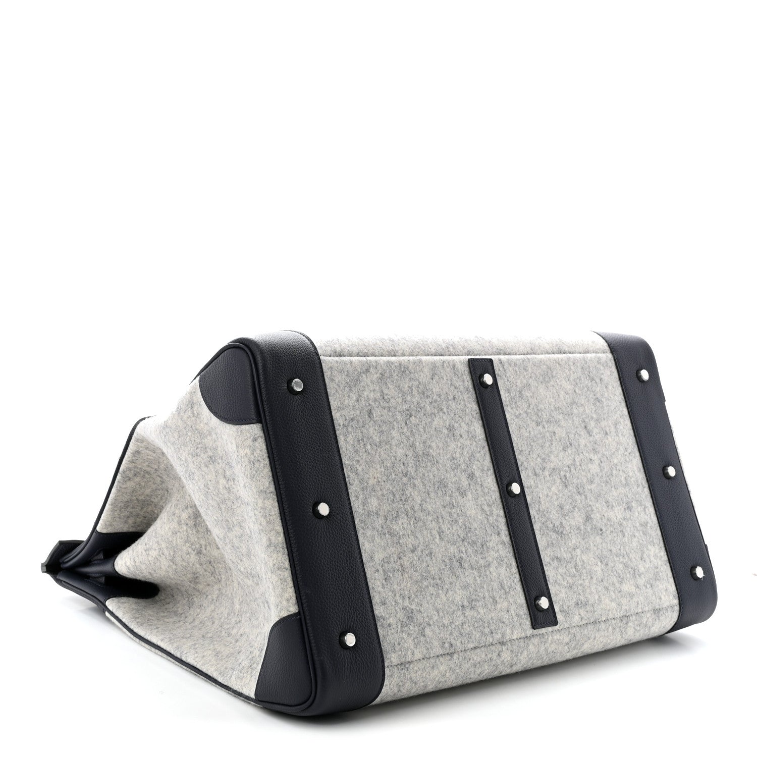 Hermes Togo Todoo Feutre HAC Birkin 50 Gris Clair Bleu Nuit 3 of 9