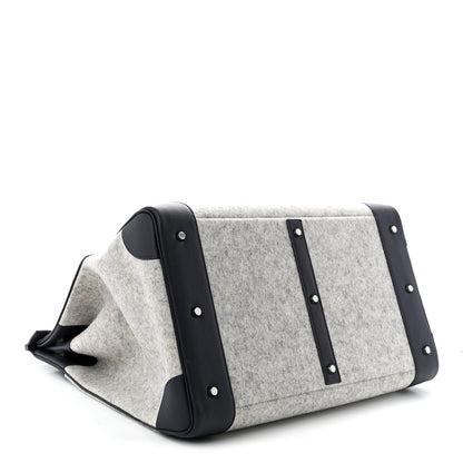 Hermes Togo Todoo Feutre HAC Birkin 50 Gris Clair Bleu Nuit 3 of 9