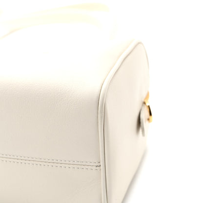 Prada Soft Grain Medium Top Handle Bag With Padlock Bianco 11 of 12