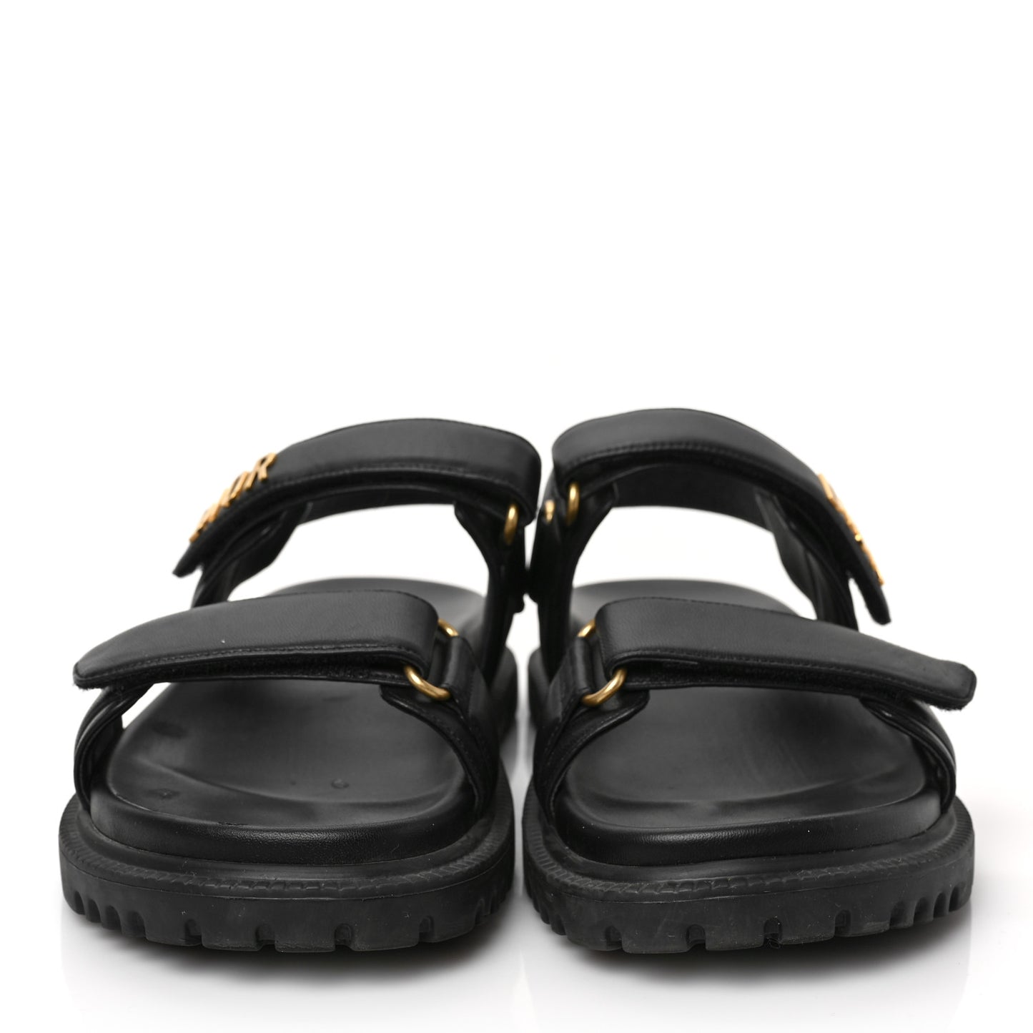 Lambskin Dioract 10mm Sandals 39.5 Black