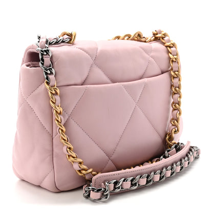 Chanel Lambskin Quilted Medium Chanel 19 Flap Light Pink 3 of 10