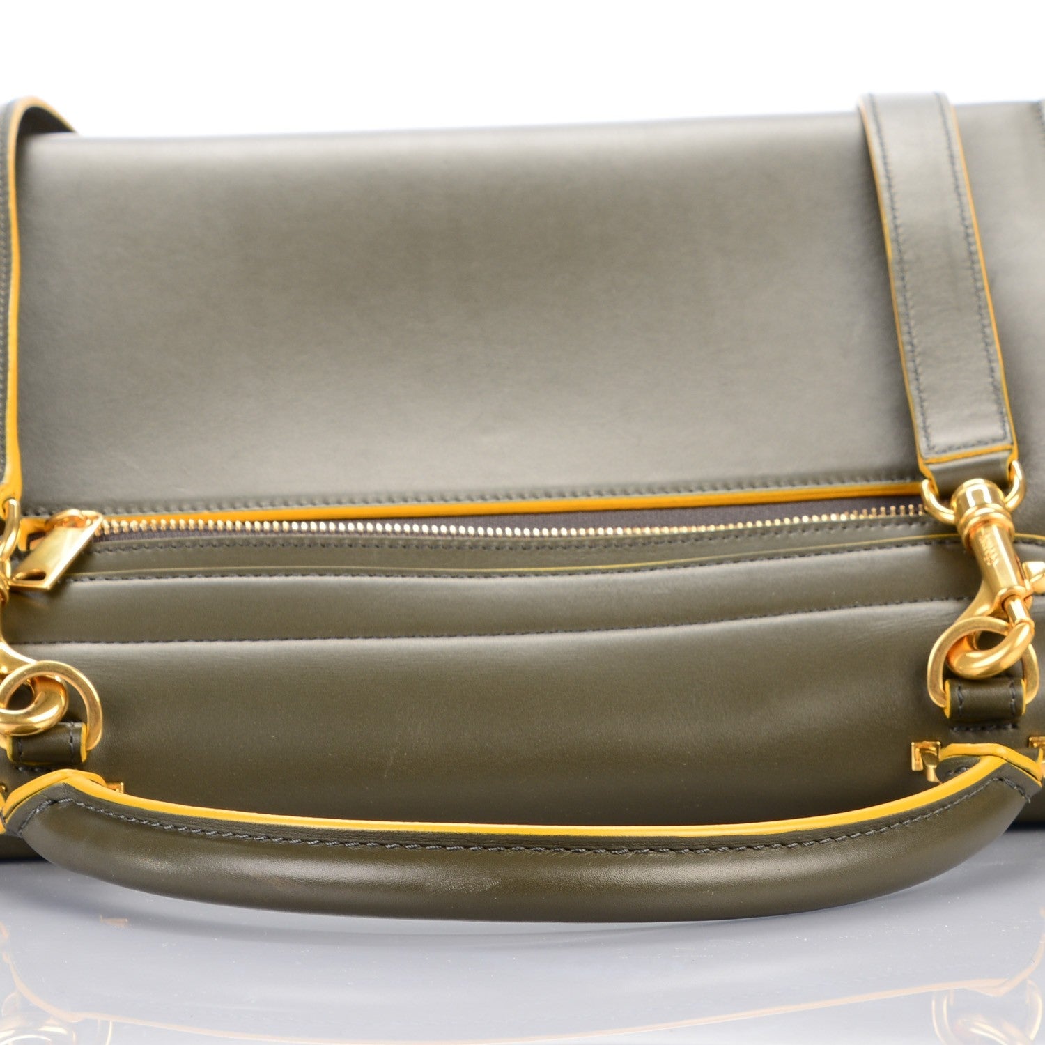 Celine Smooth Calfskin Small Tri-Color Trapeze Yellow 8 of 8