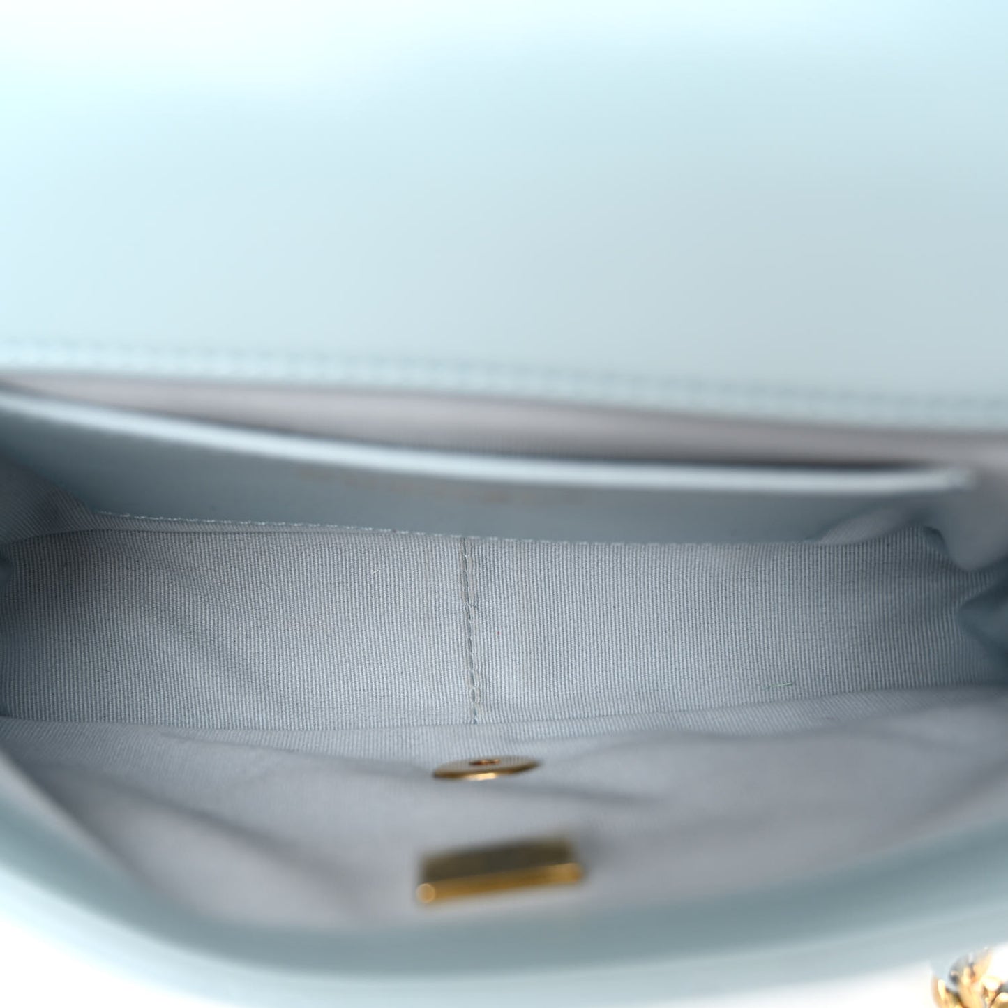 Lambskin Quilted Mini Flap Light Blue