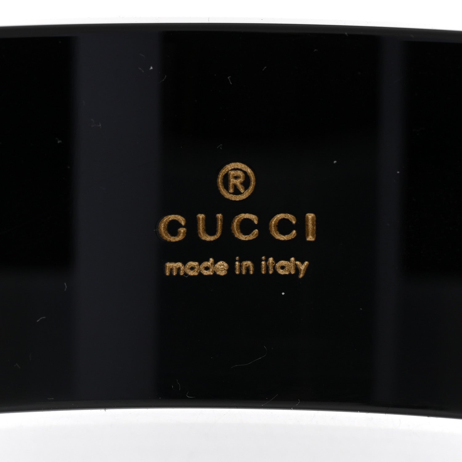 Gucci Resin Crystal Cuff Bracelet S Black 4 of 6