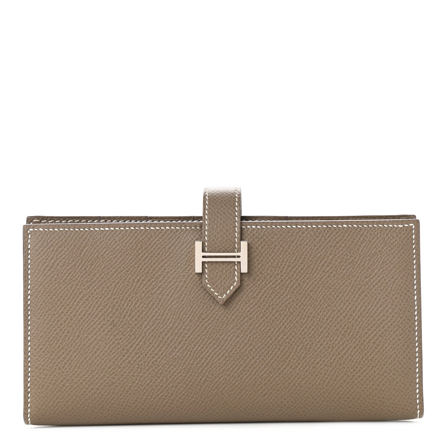 Hermes Epsom Bearn Gusset Wallet Etoupe 1 of 7
