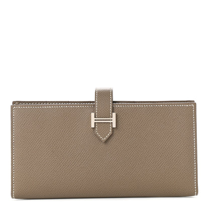 Hermes Epsom Bearn Gusset Wallet Etoupe 1 of 7
