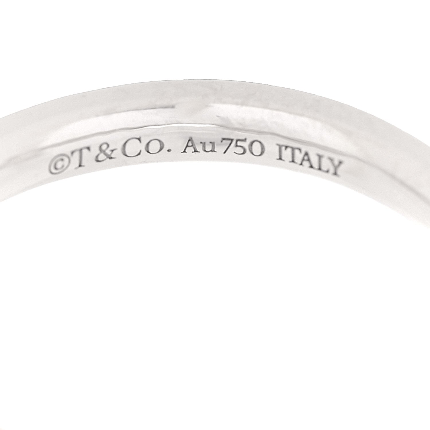 Tiffany 18K White Gold Diamond T T1 Ring 53 6.25 4 of 4
