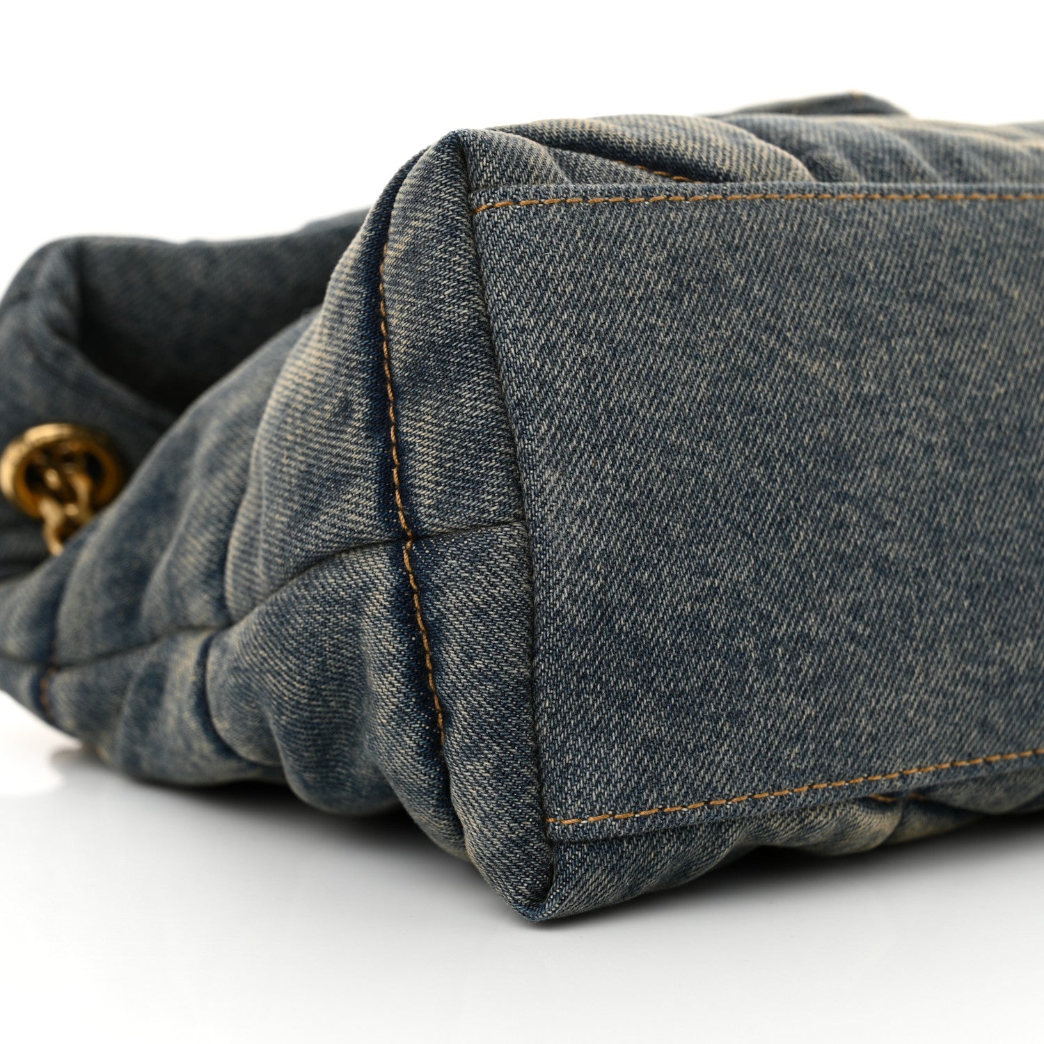 Givenchy Denim Quilted Small Loulou Puffer Monogram Chain Satchel Rodeo Blue 9 of 10