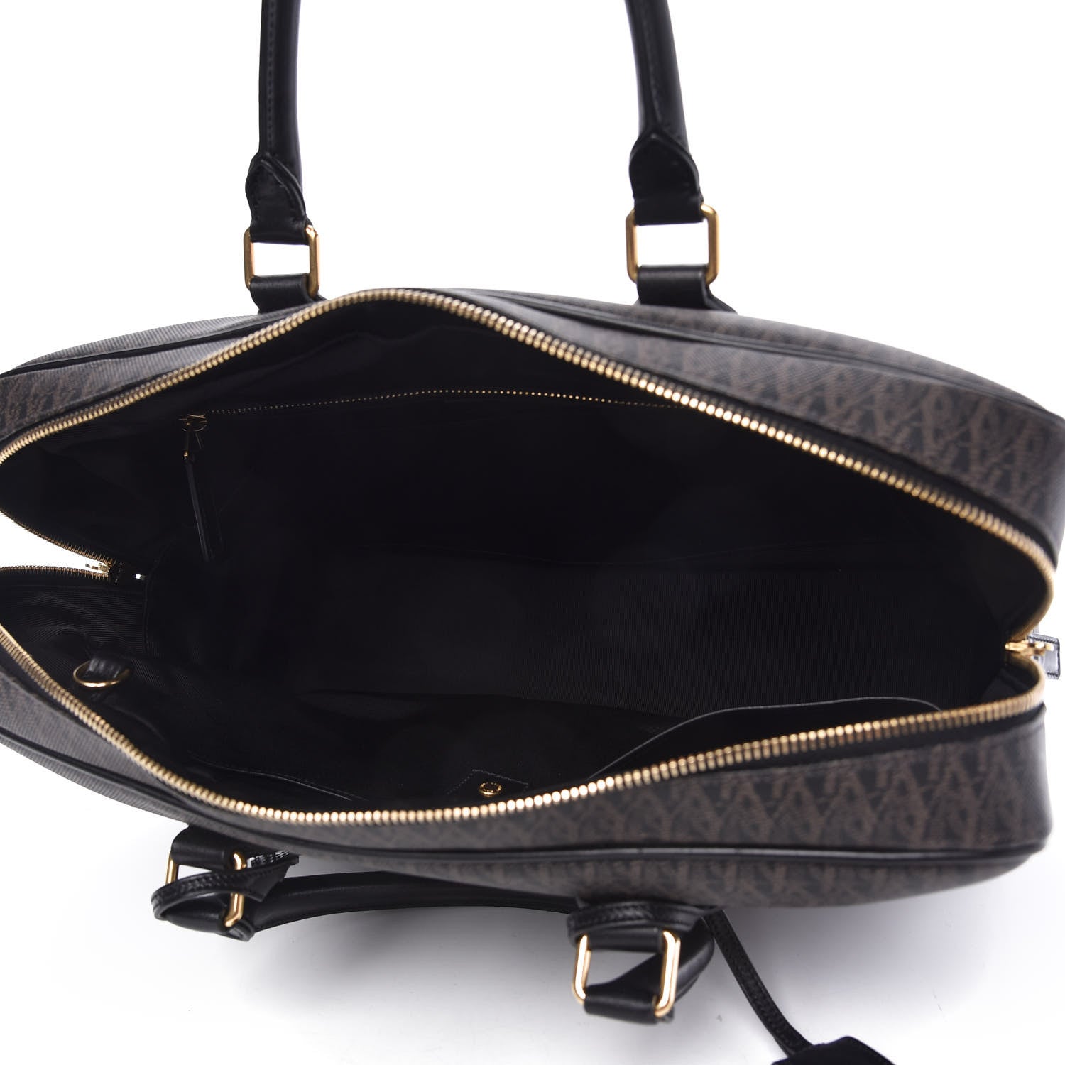 Saint Laurent Toile Classic Monogram Rodeo Briefcase Black 5 of 10