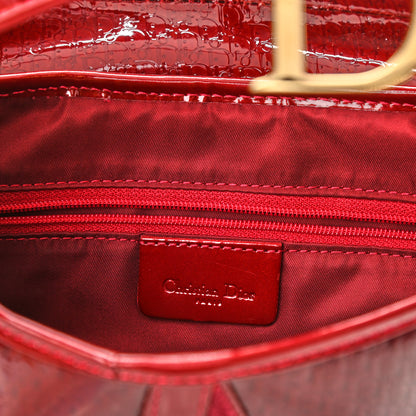 Christian Dior Patent Diorissimo Double Saddle Bag Dark Red 6 of 10