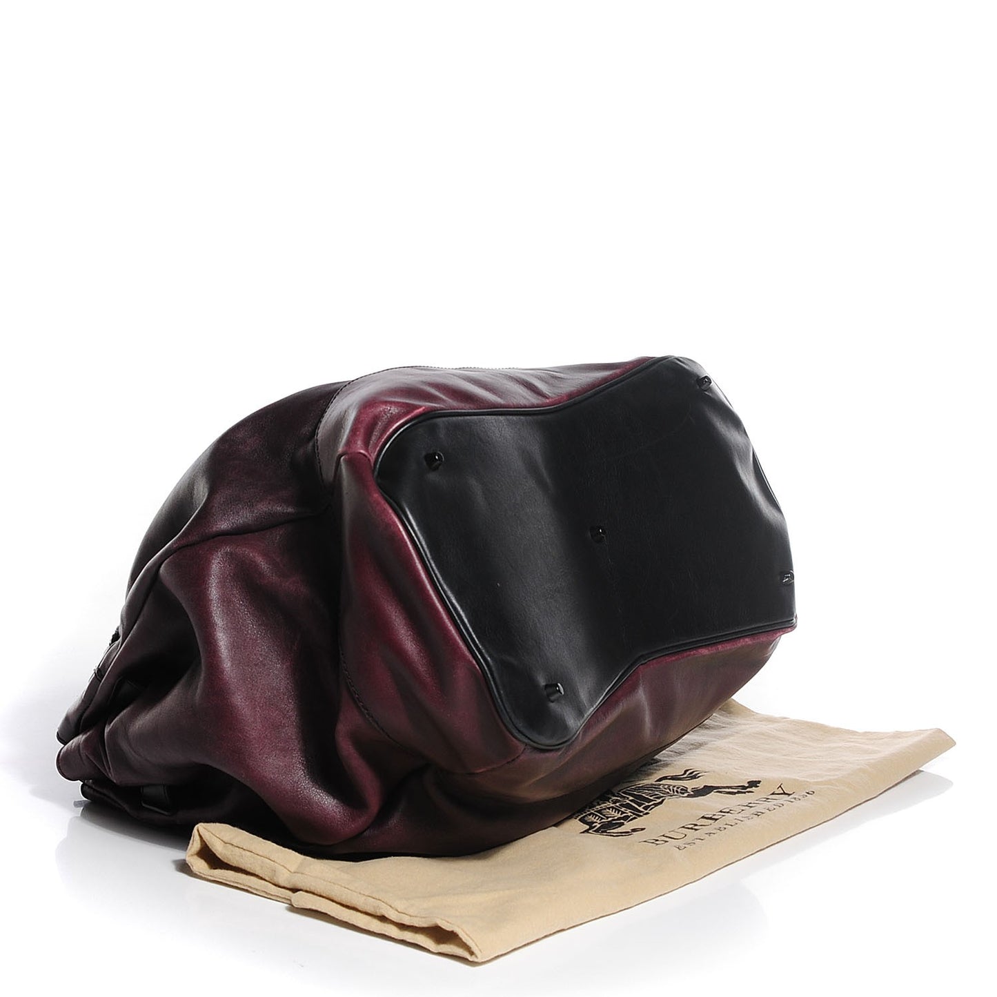 Burnished Leather Woolf Tote Dark Burgundy