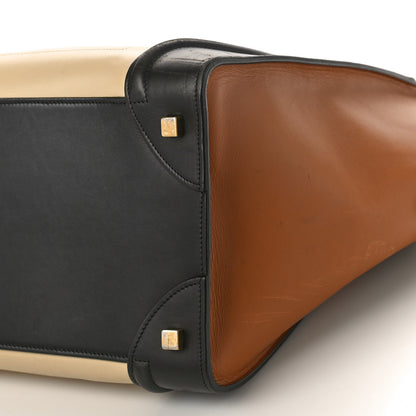 Celine Satin Calfskin Mini Tri-Color Luggage Seashell 7 of 15