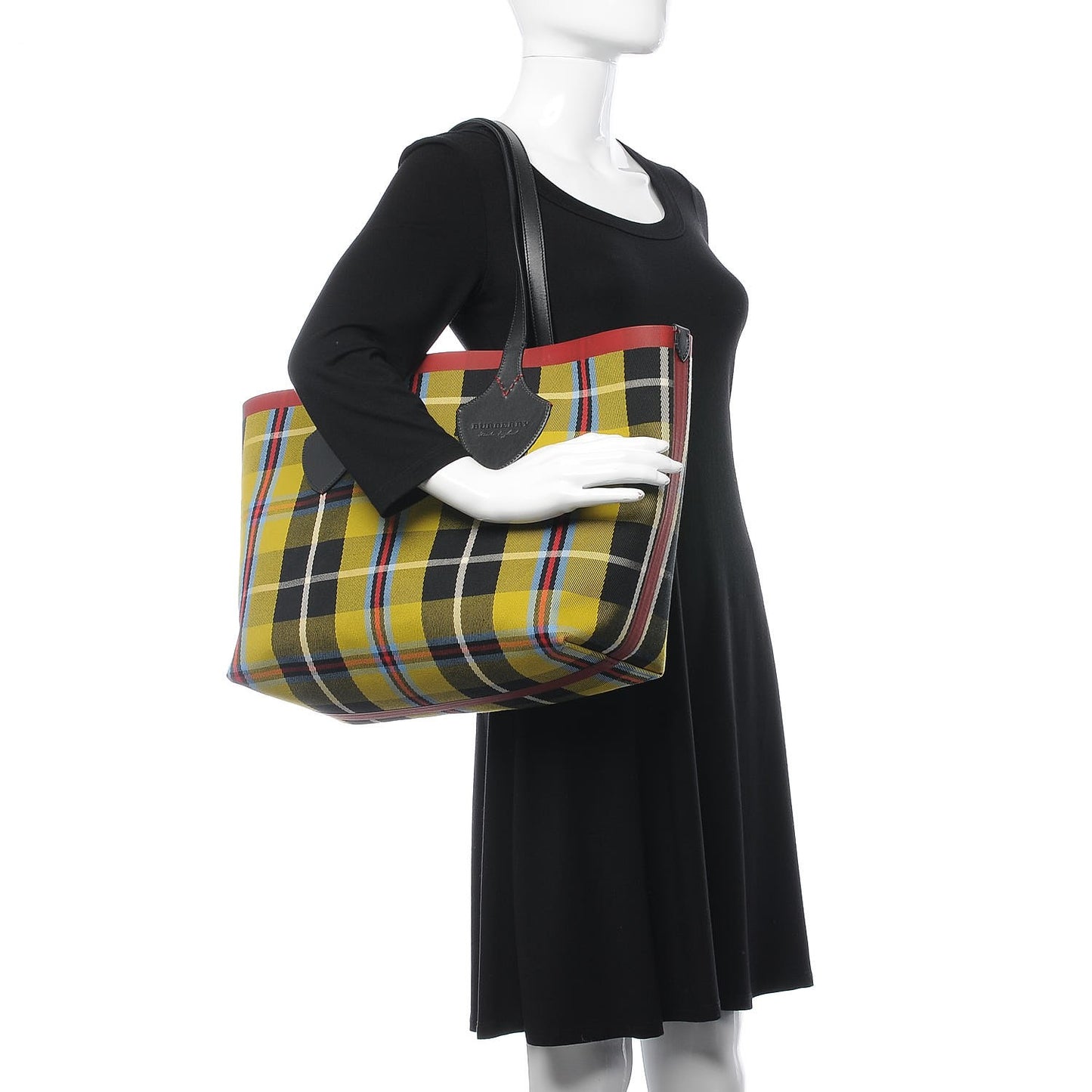 Vintage Check Medium The Giant Reversible Tote Racing Caramel Flax Yellow