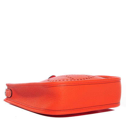 Hermes Taurillon Clemence Amazone Evelyne TPM Orange Poppy Saint Cyr 4 of 16