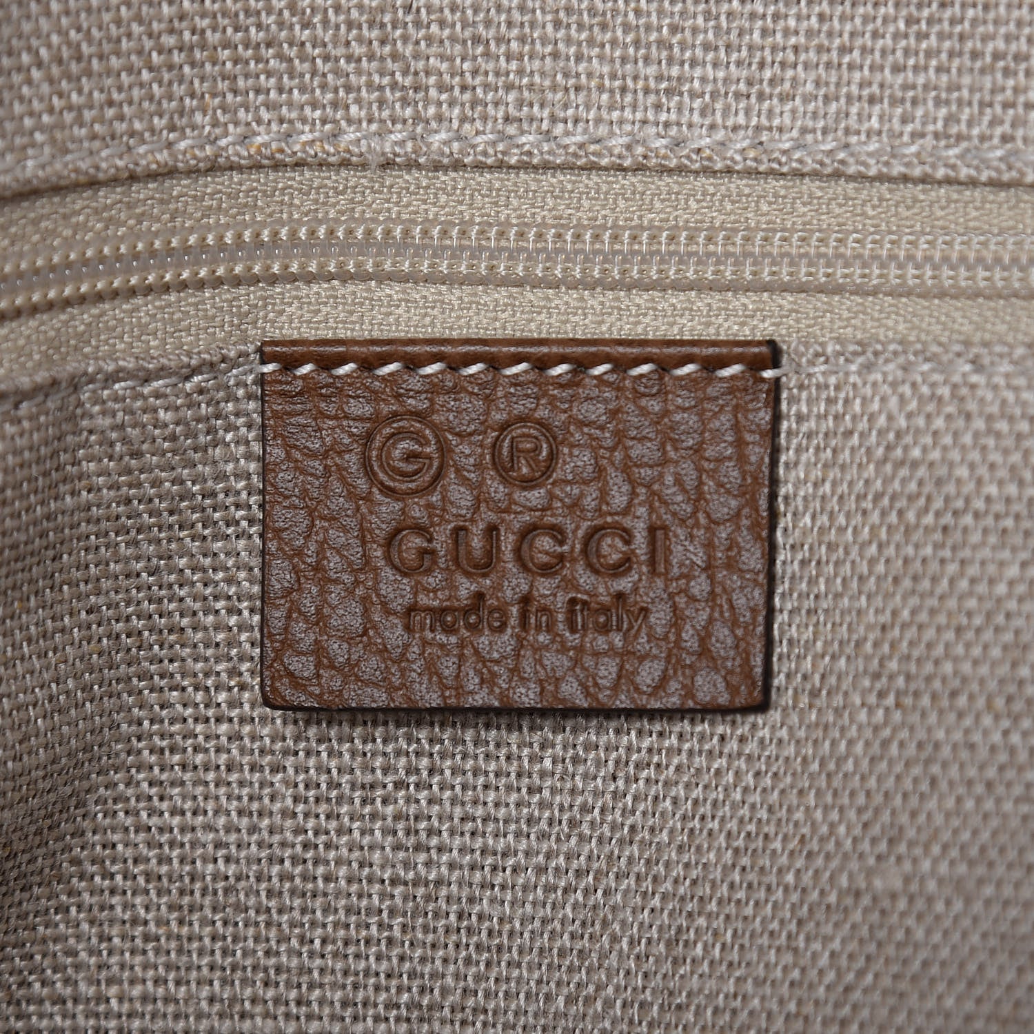 Gucci Monogram Medium Bree Zippered Tote Beige Tabacco 6 of 9