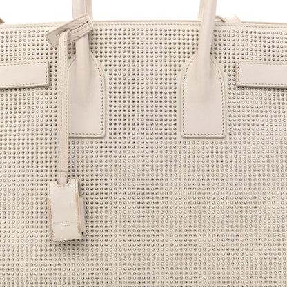 Saint Laurent Calfskin Studded Small Sac De Jour White 8 of 20