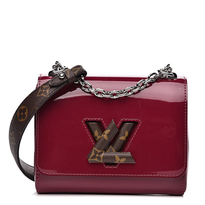 Louis Vuitton Patent Monogram Twist Shoulder Bag PM in Magenta 1 of 10