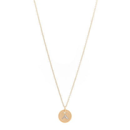 David Yurman 18K Yellow Gold Diamond Initial A Charm Necklace 1 of 5