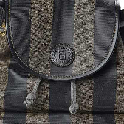 Fendi Coated Canvas Pequin Drawstring Backpack Tobacco 11 of 11