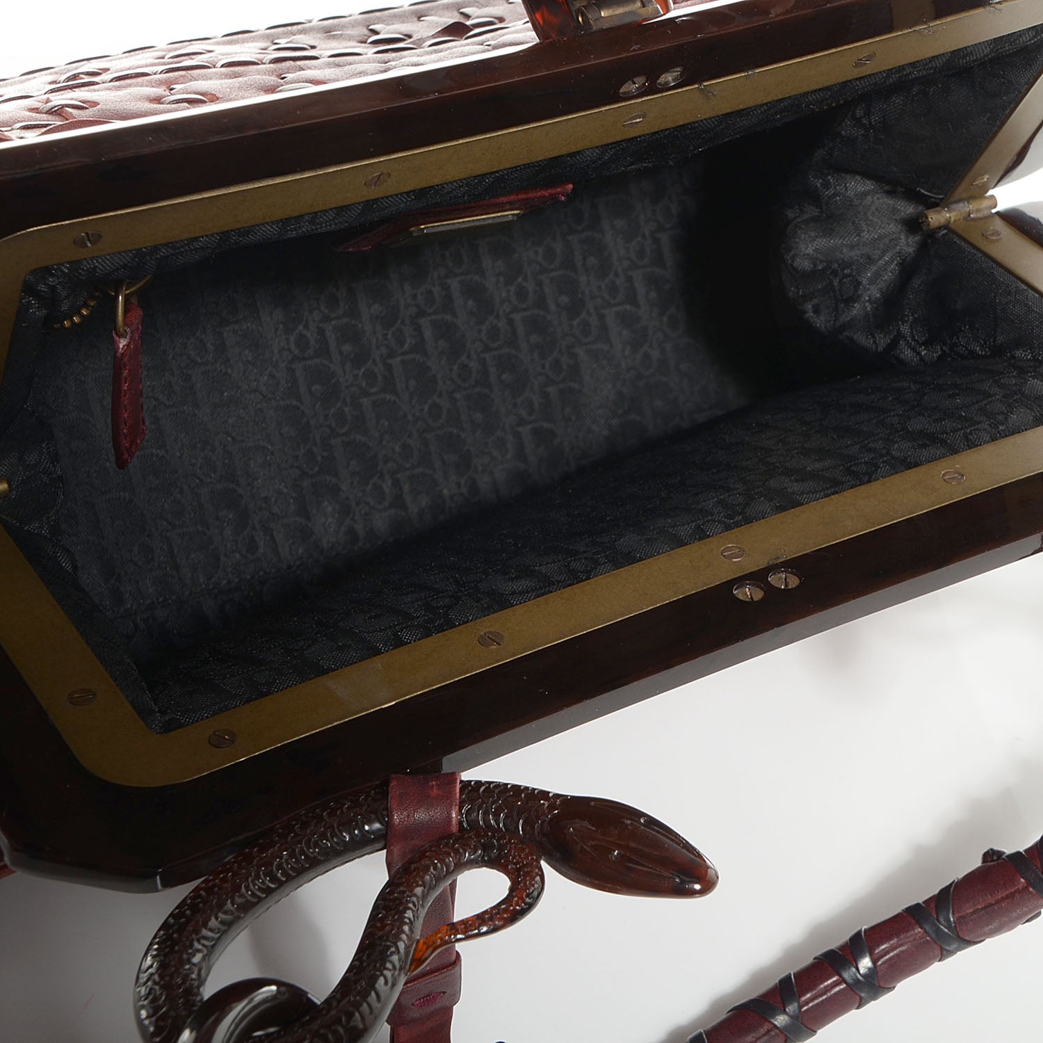 Christian Dior Leather Samourai 1947 Armour Woven Frame Bag 5 of 9