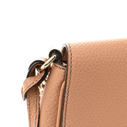 Gucci Pebbled Calfskin Medium Soho Flap Crossbody Camelia 13 of 14
