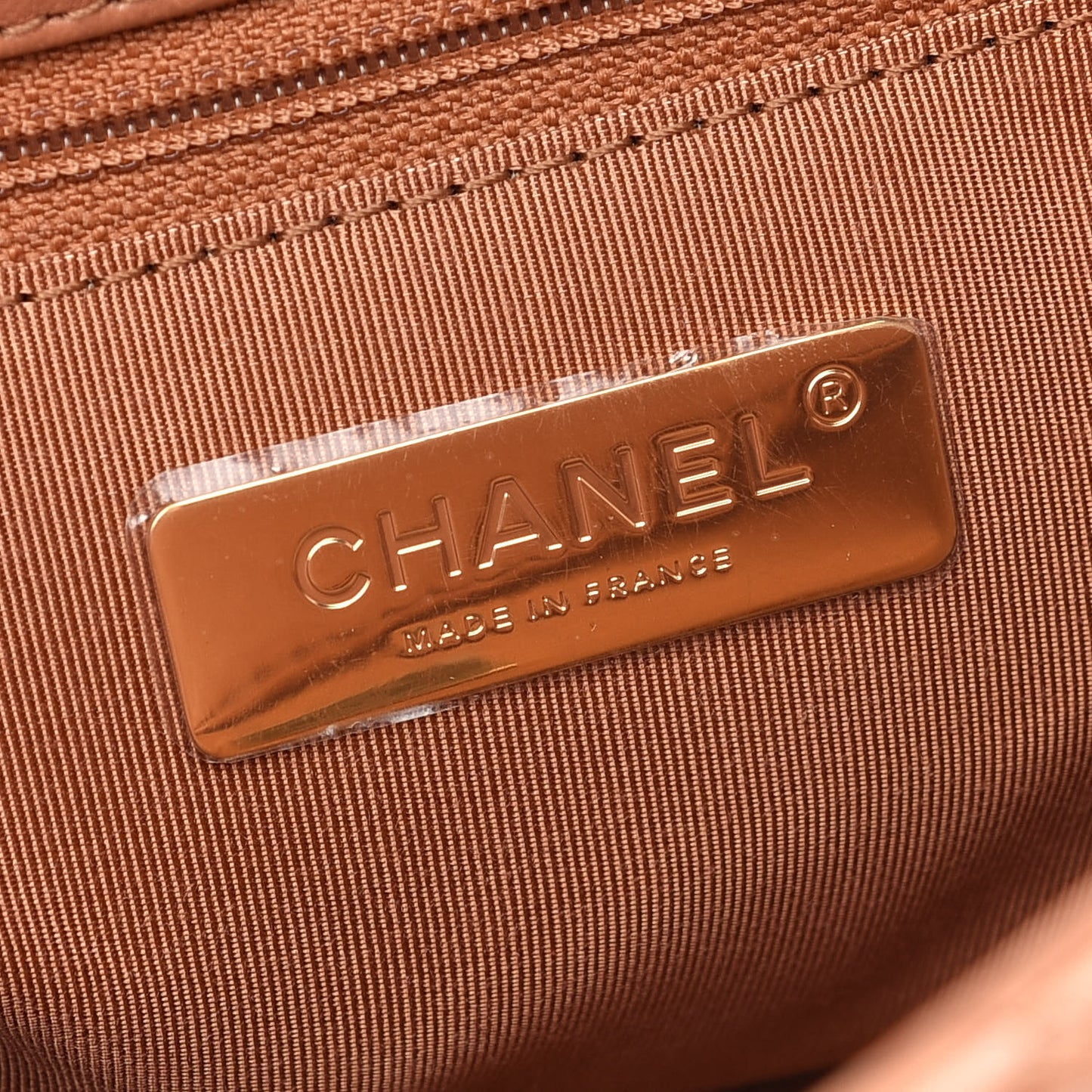 Lambskin Quilted Large Chanel 19 Flap Brown