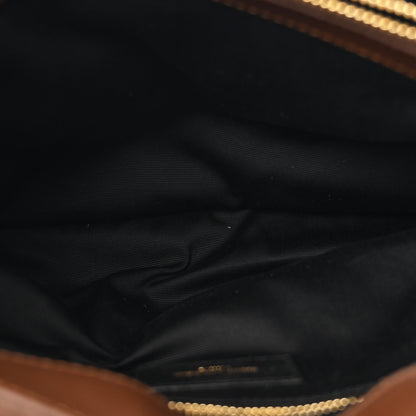 Saint Laurent Suede Y Quilted Monogram Medium Loulou Chain Satchel Bark Brown 6 of 11