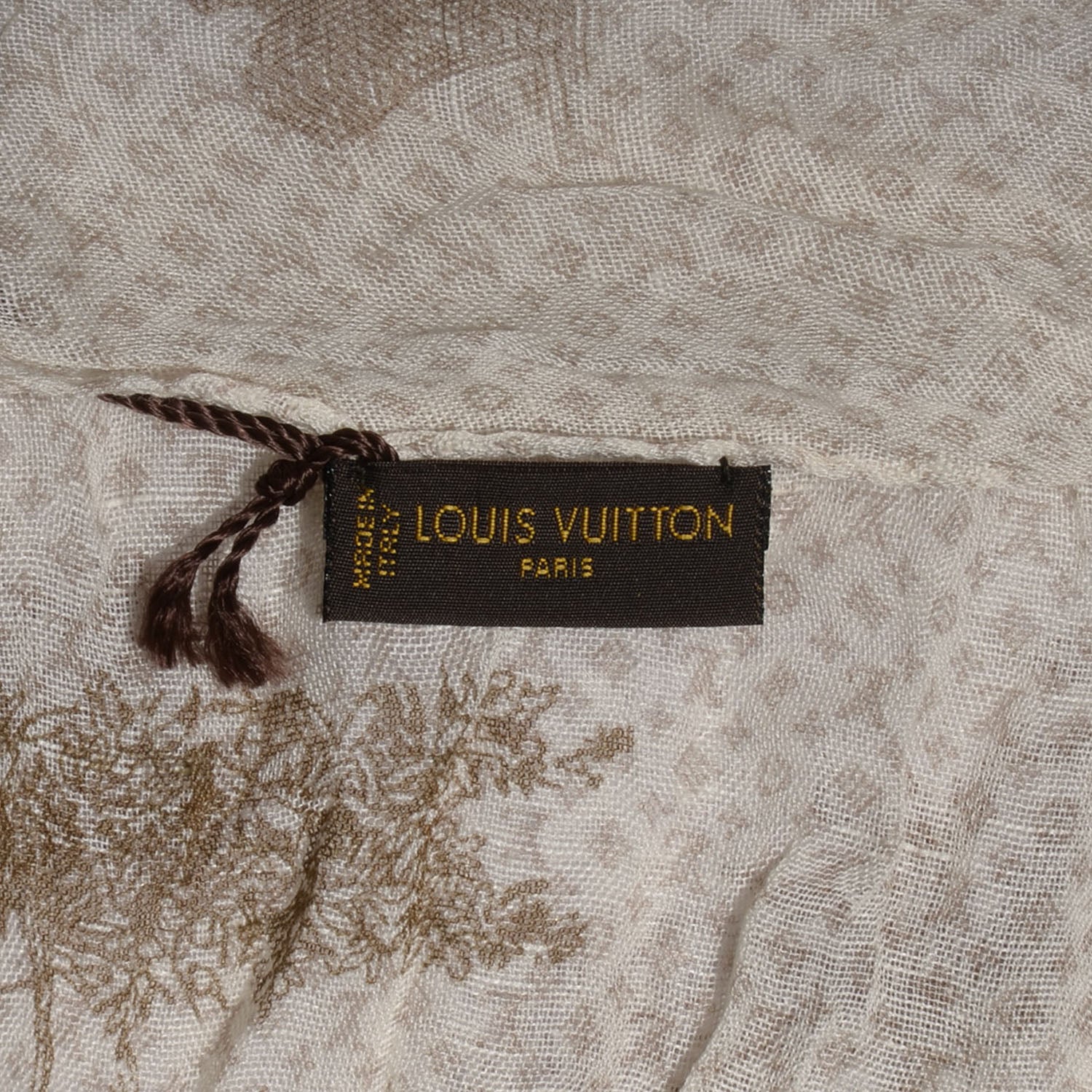 Louis Vuitton Cotton Linen Toile Etole De Louis Pareo Beige 6 of 7