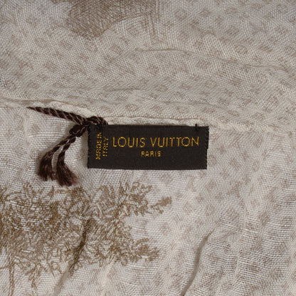 Louis Vuitton Cotton Linen Toile Etole De Louis Pareo Beige 6 of 7