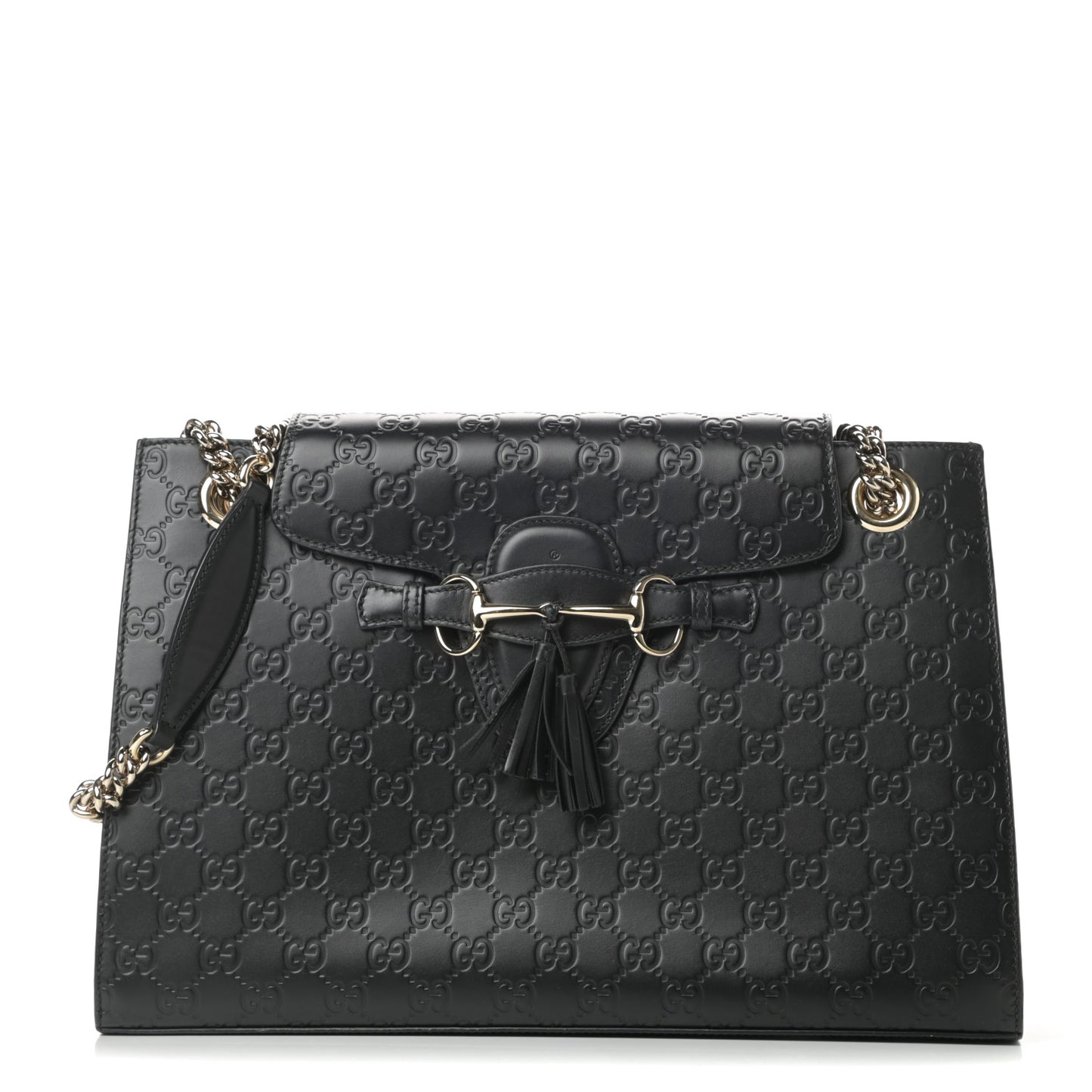 Guccissima Large Emily Chain Shoulder Bag Black
