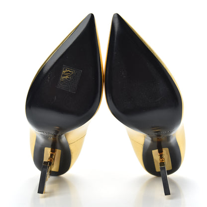 Saint Laurent Metallic Calfskin Opyum 110 Pumps 37 Oro 5 of 8