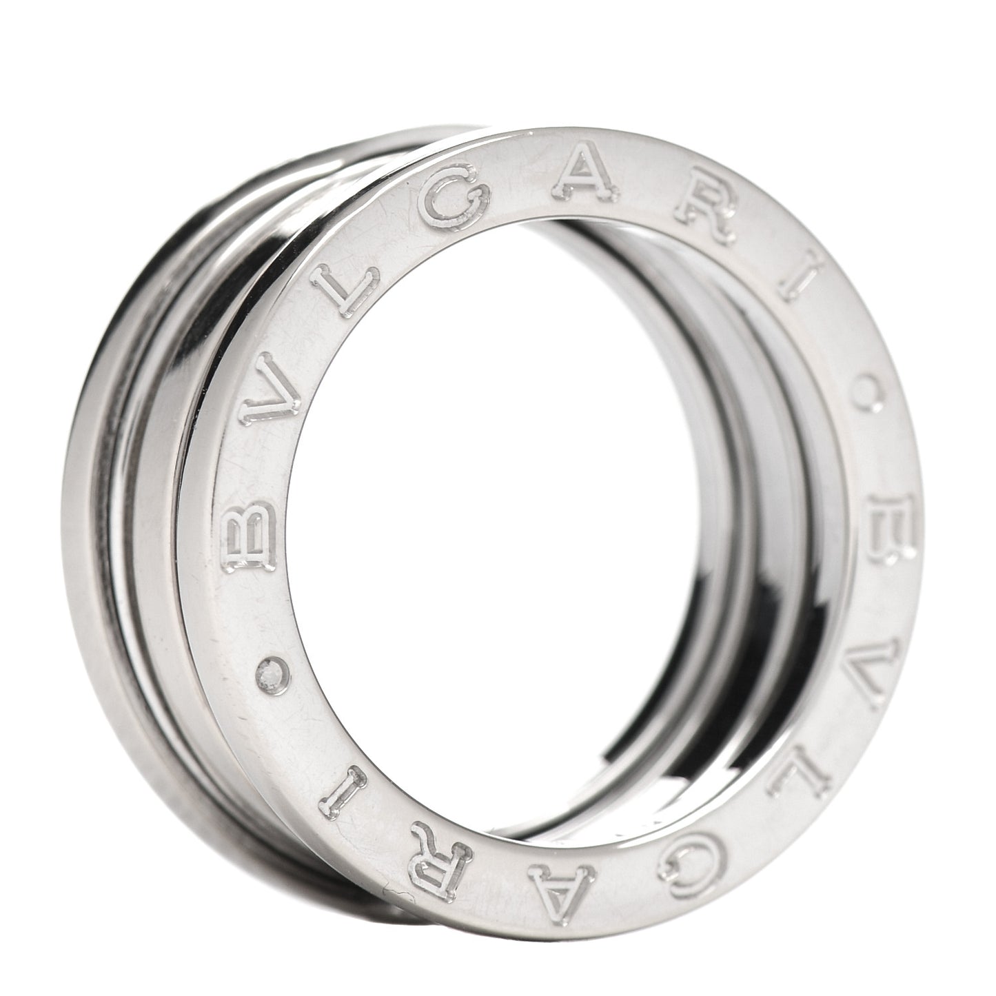 18K White Gold B.Zero1 Three-Band Ring 51 5.75