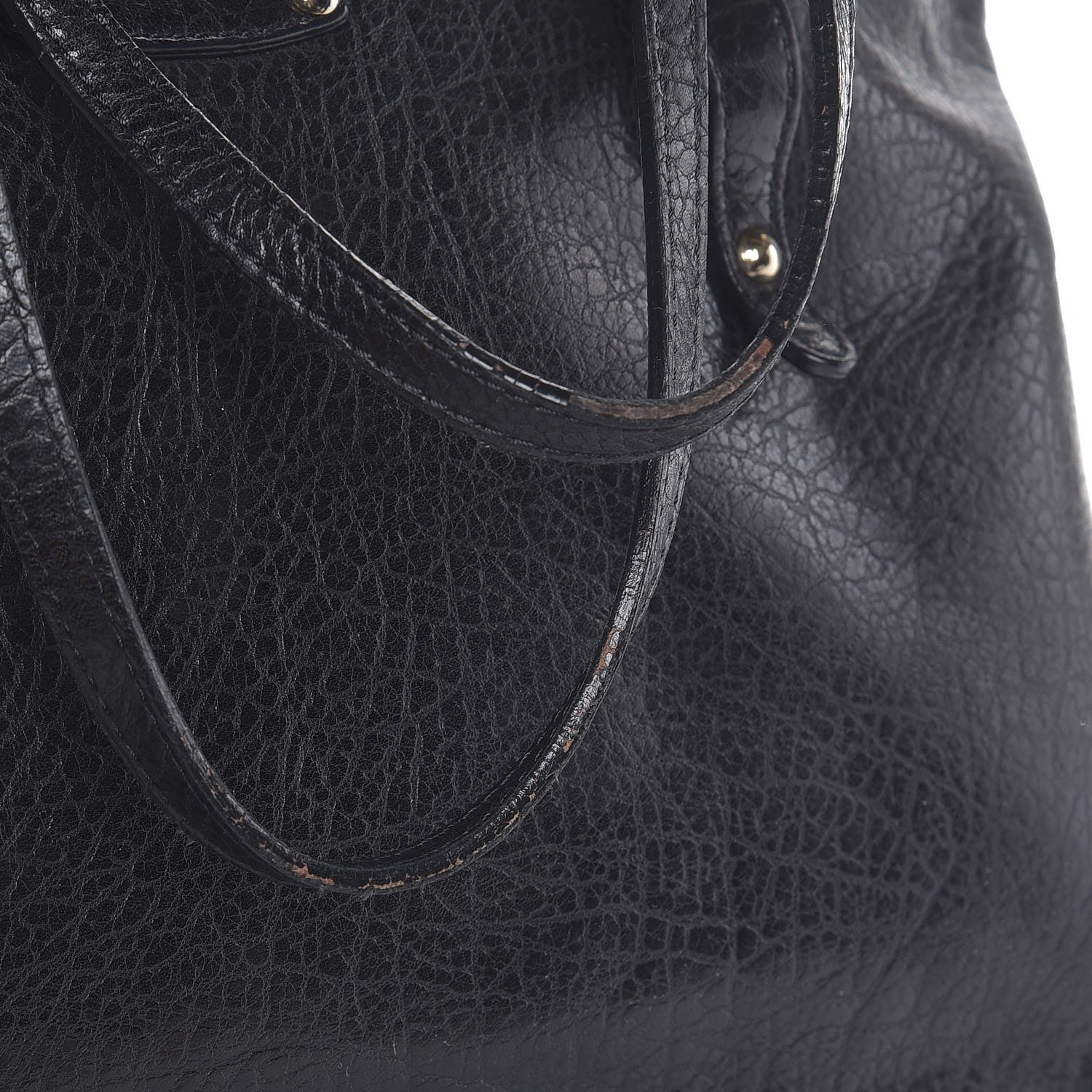 Jimmy Choo Pebbled Calfskin Small Rhea Black 7 of 8
