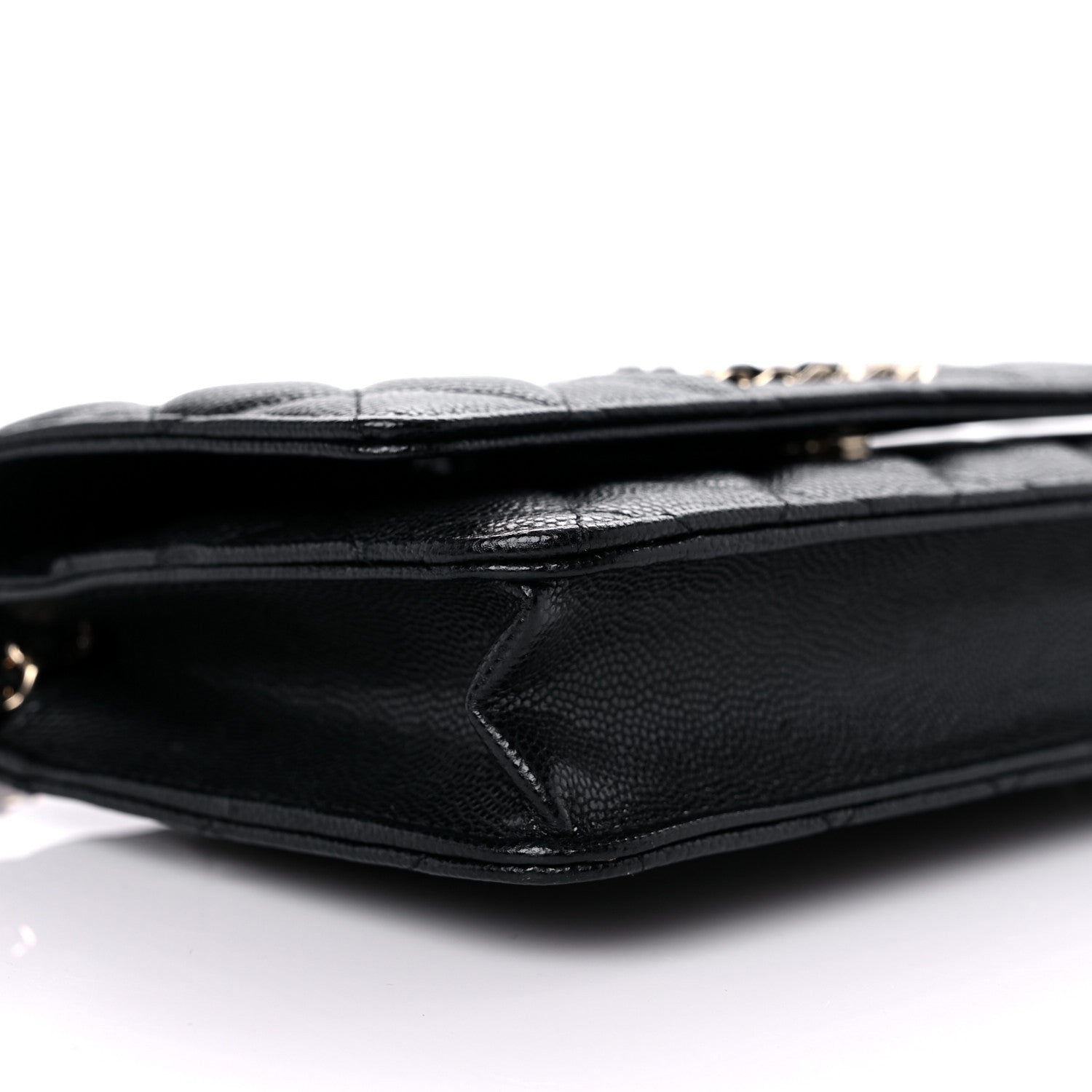 Chanel Caviar Quilted French New Wave Chain CC Wallet On Chain WOC Black 9 of 11