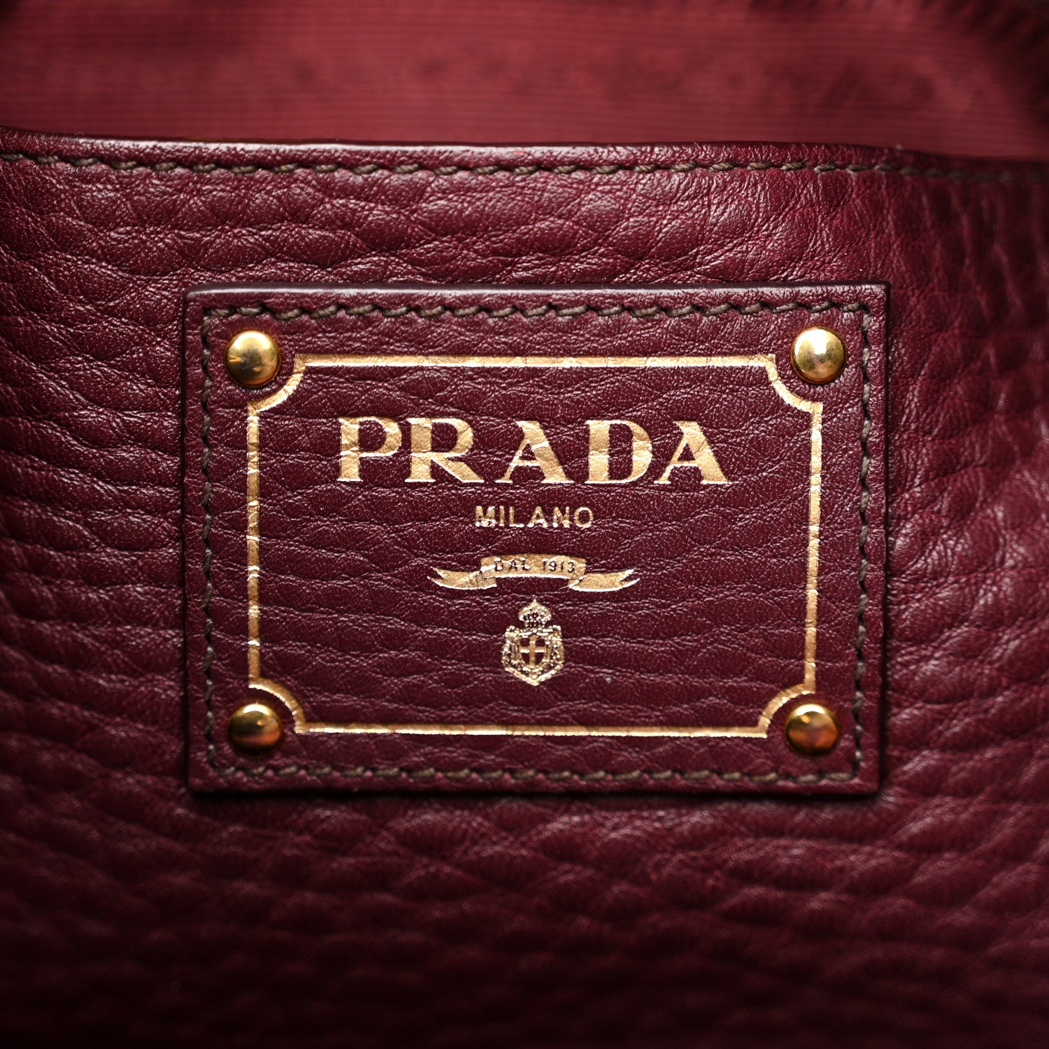 Prada Vitello Daino Tote Granato 6 of 17