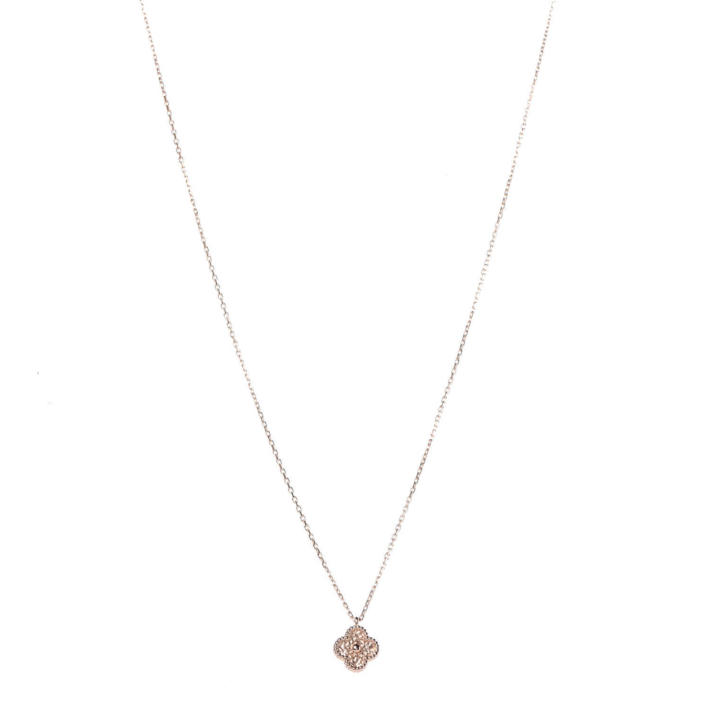 18K Rose Gold Sweet Alhambra Pendant Necklace