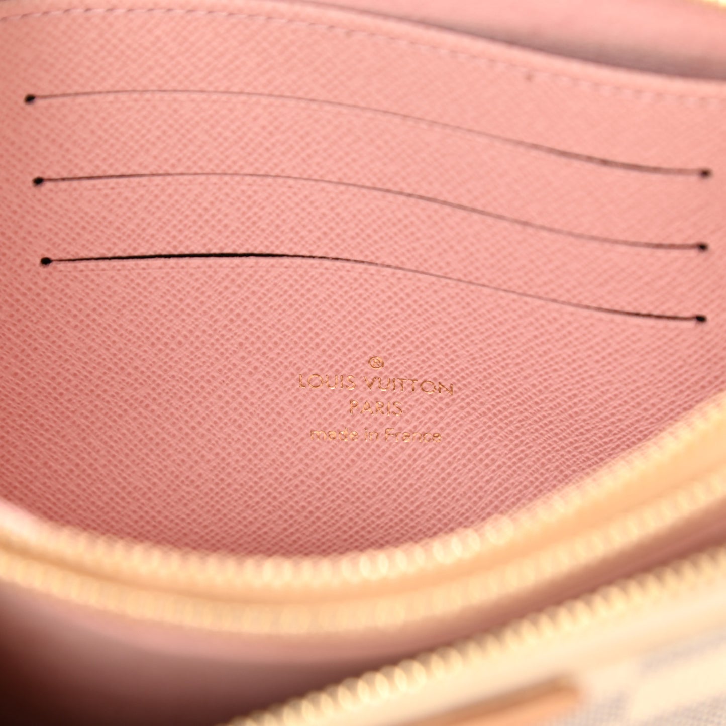 Damier Azur Double Zip Pochette