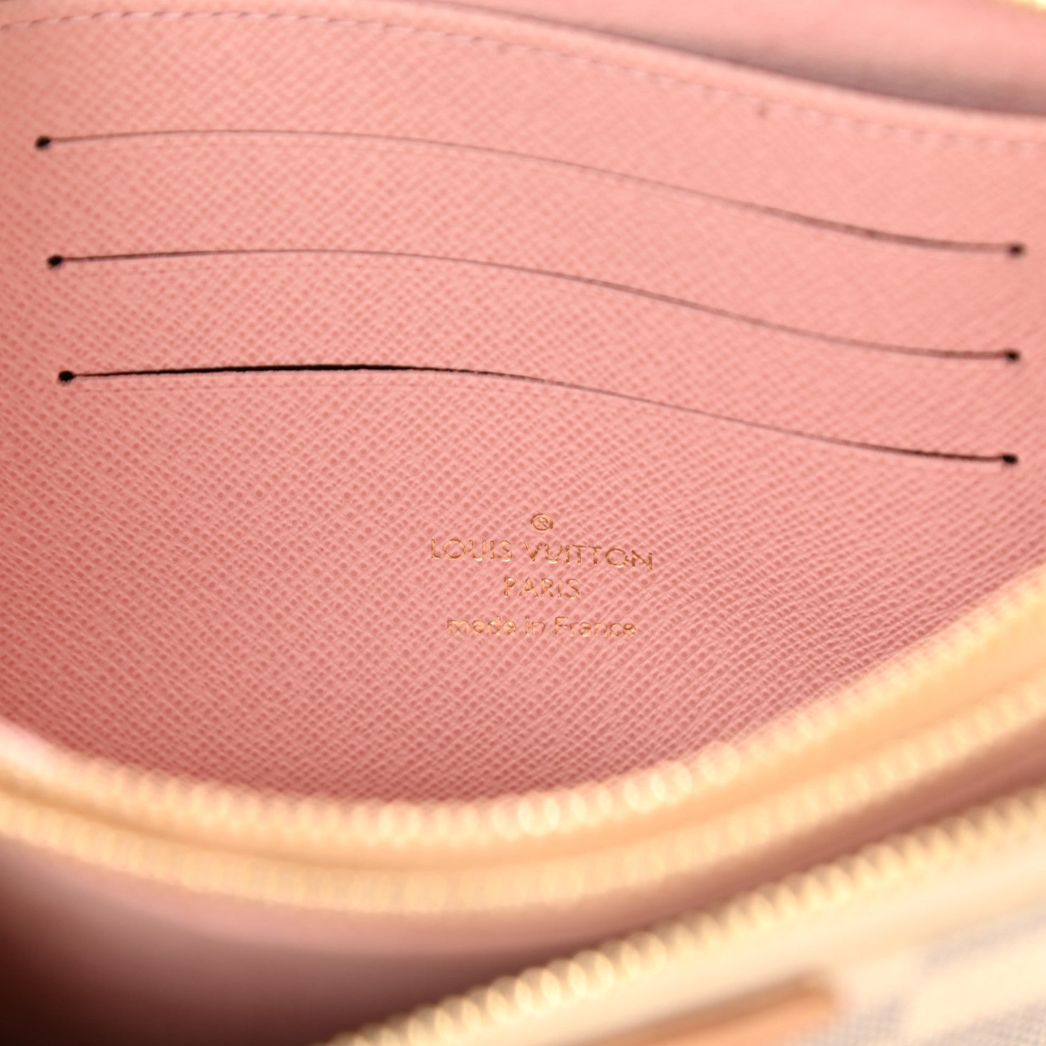 Louis Vuitton Damier Azur Double Zip Pochette 6 of 12