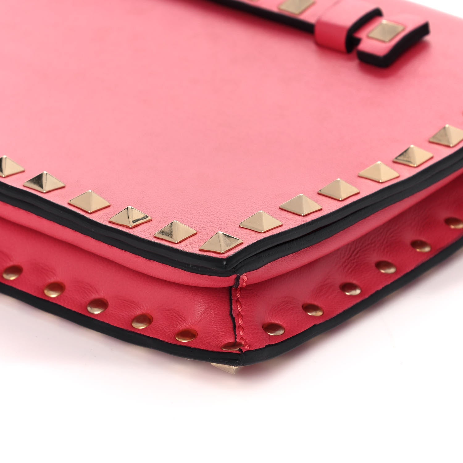 Valentino Garavani Nappa Rockstud Wristlet Clutch Deep Rose 8 of 10
