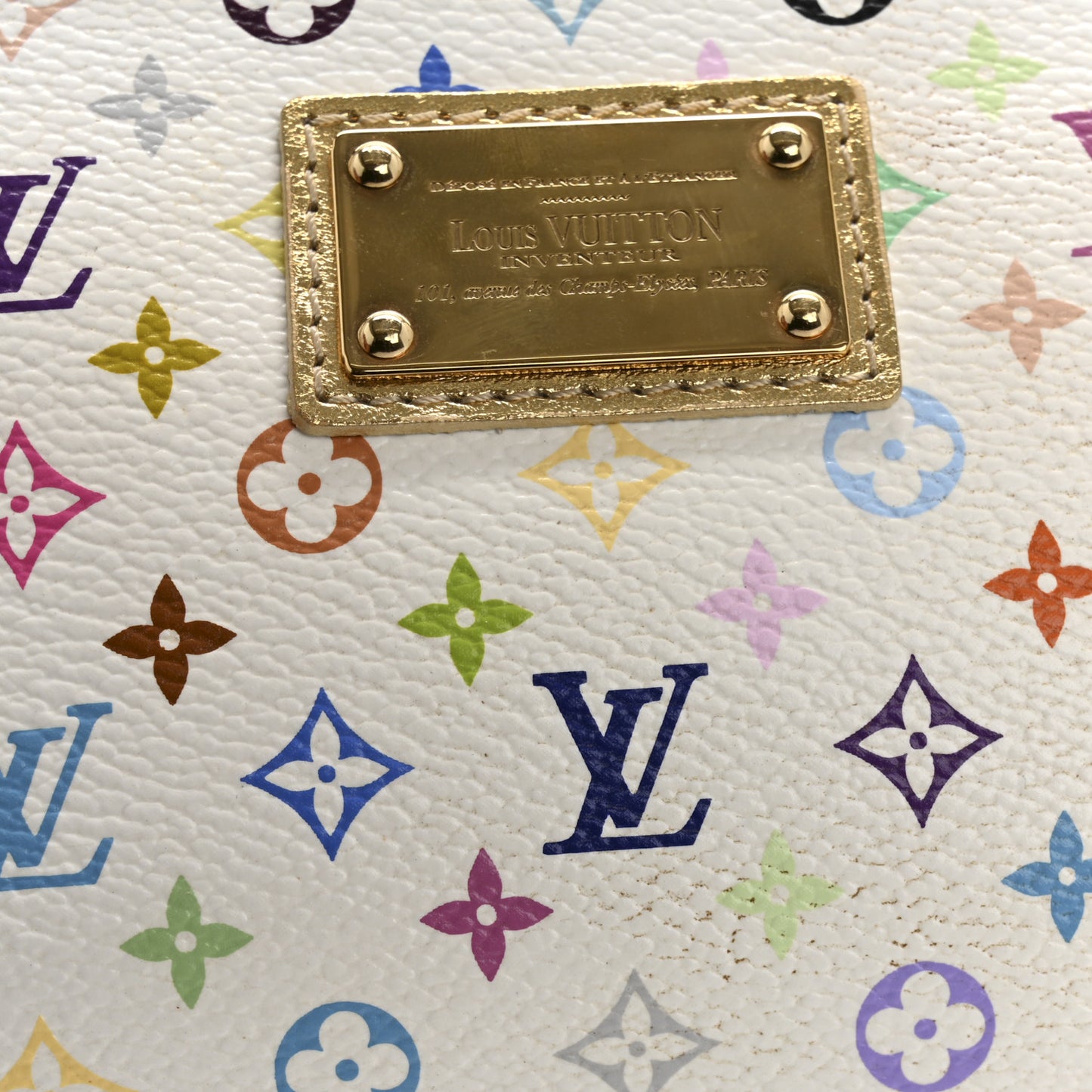 Monogram Multicolor Kate Clutch White