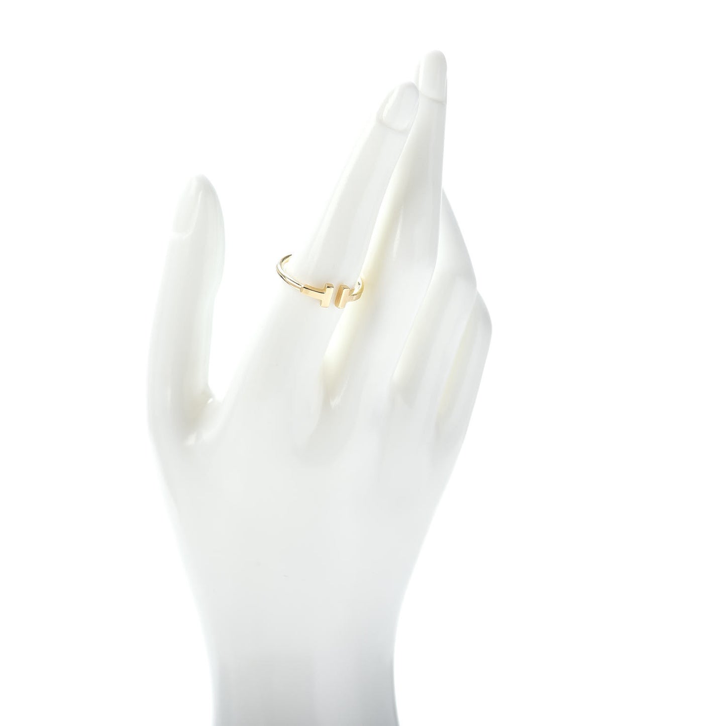 18K Yellow Gold T Wire Ring 56 7.5
