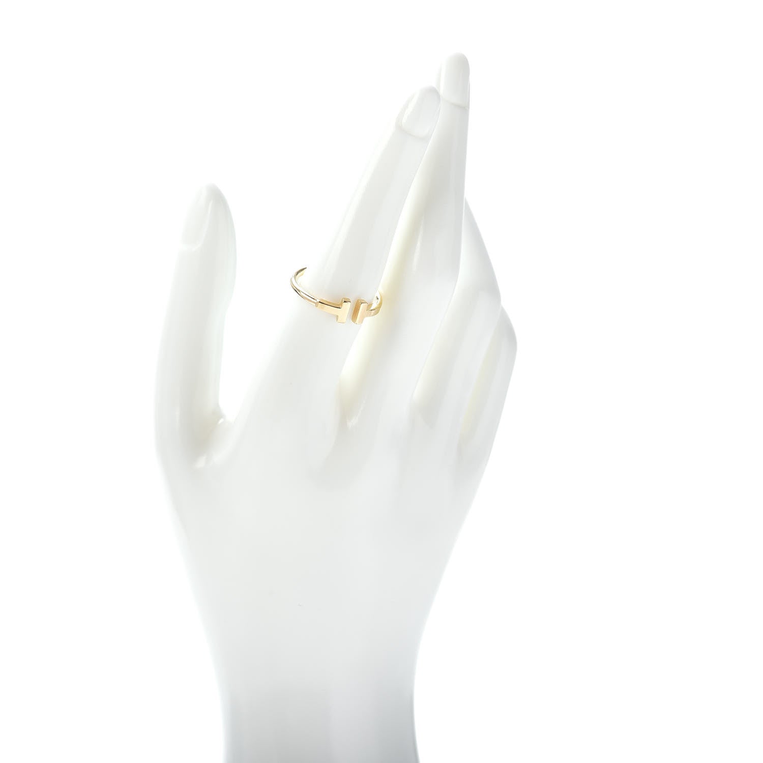 Tiffany 18K Yellow Gold T Wire Ring 56 7.5 2 of 6